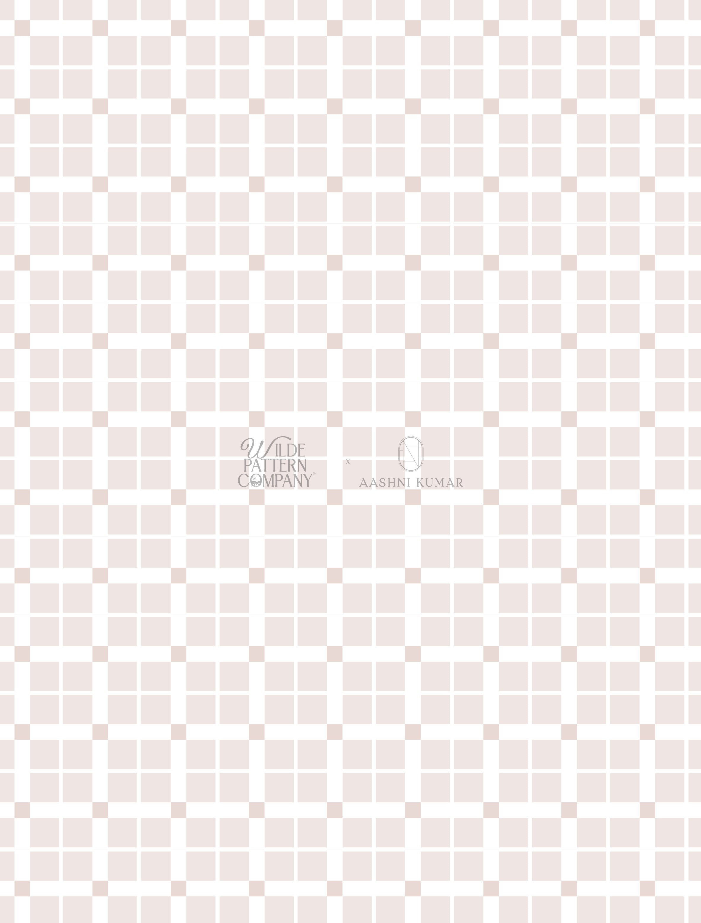 Biscuit Check Wallpaper