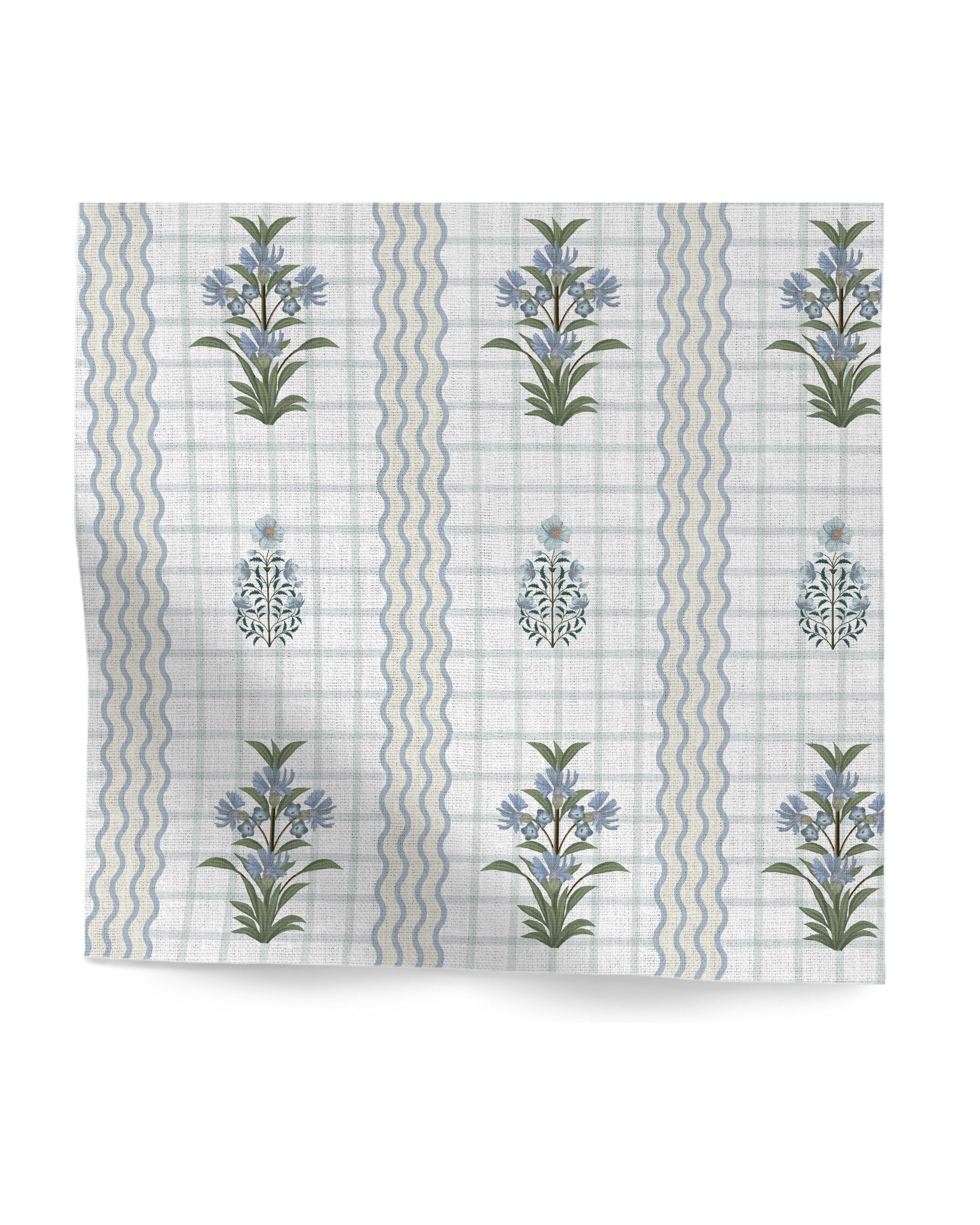 The Indigo Courtyard Fabric