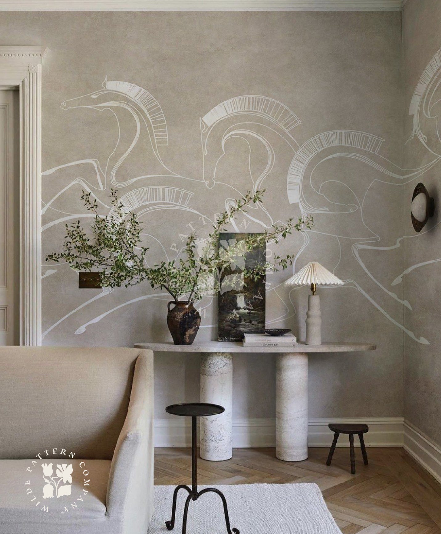 Abstract Horses Mural