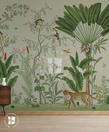 The Royal Courtyard, Chinoiserie Wallpaper