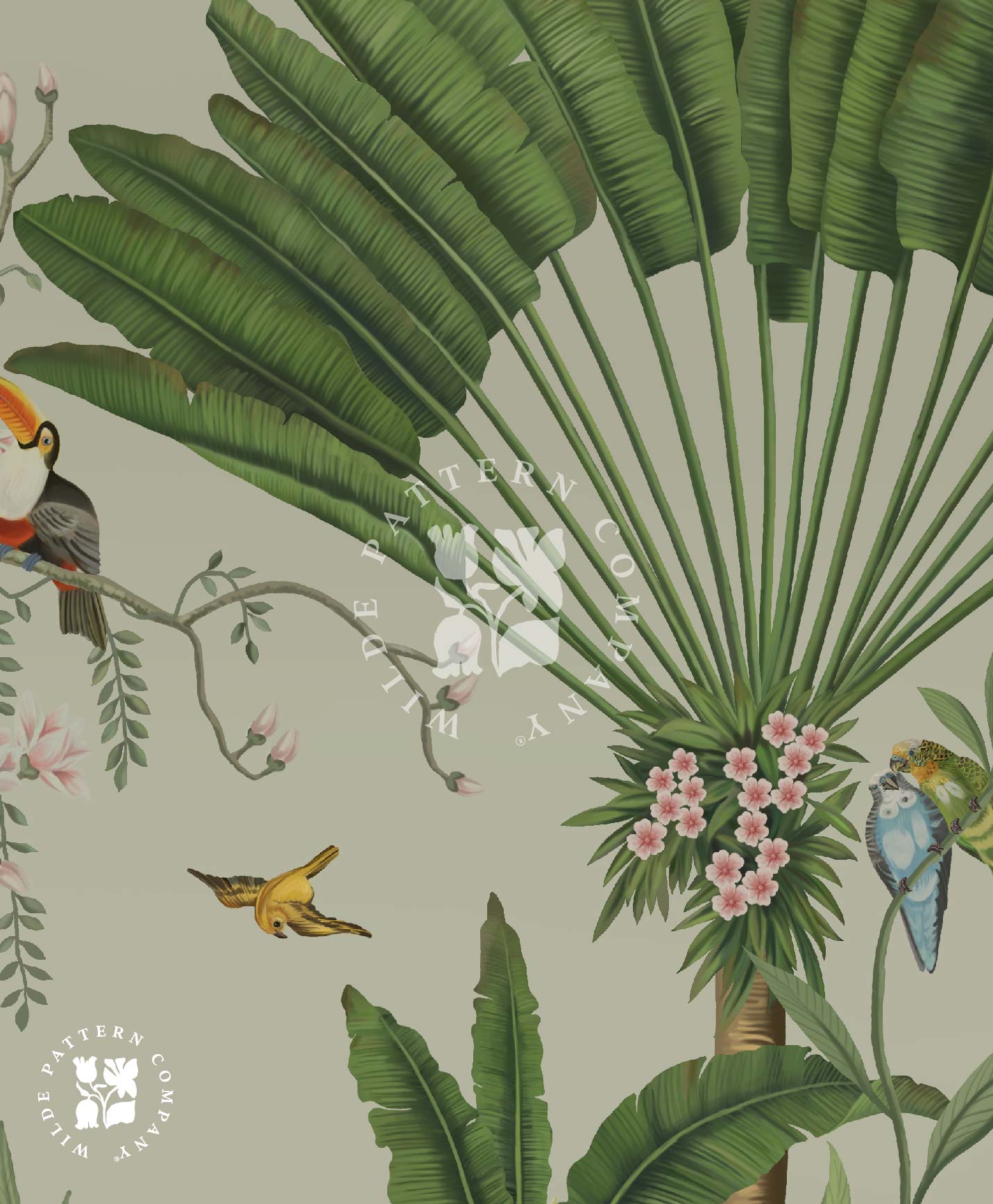 The Royal Courtyard, Chinoiserie Wallpaper