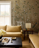 Chinese Painting Mural in Gold