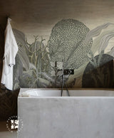 Coral Inspired Mural in Green