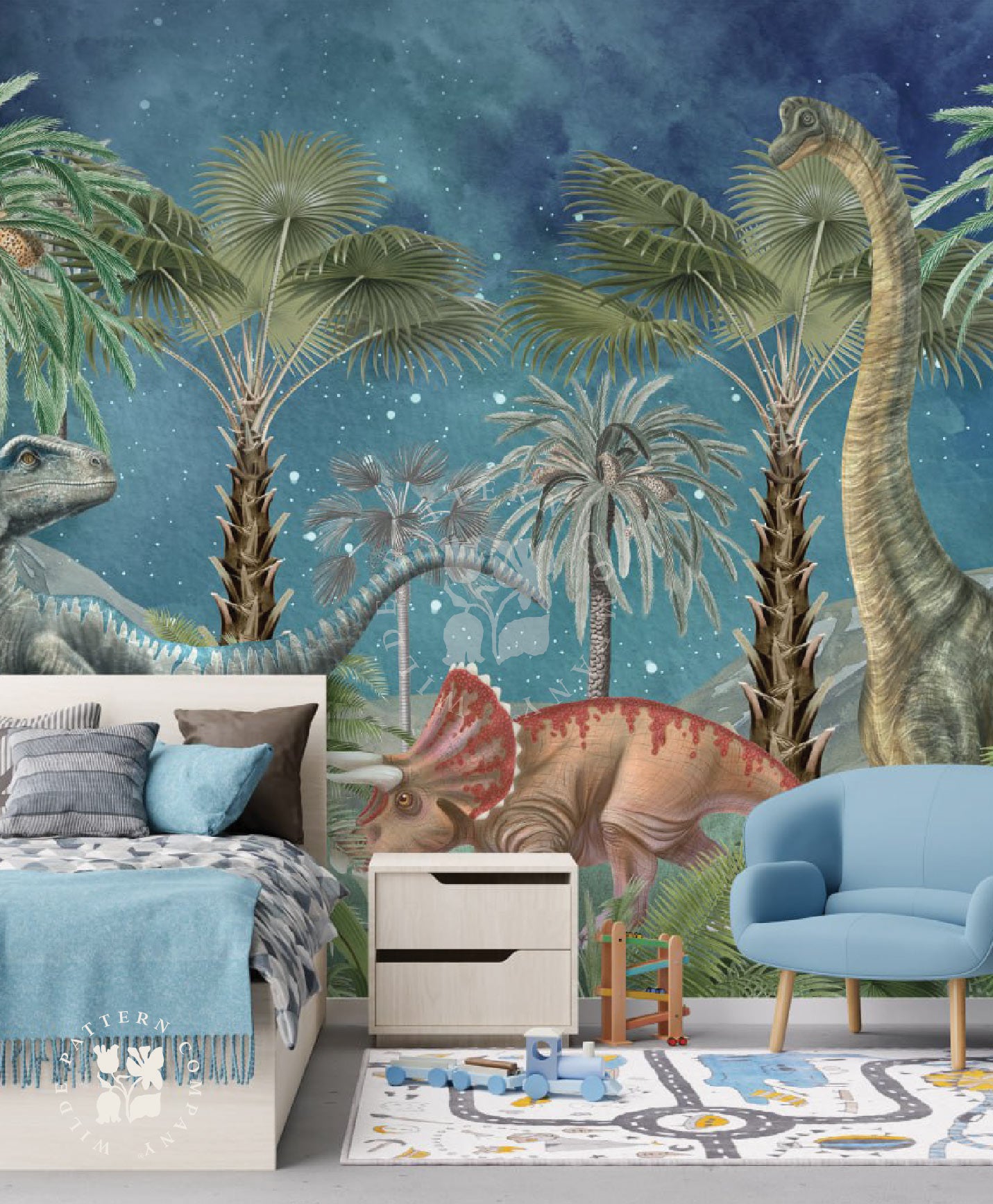 Dinosaur Landscape with Sky
