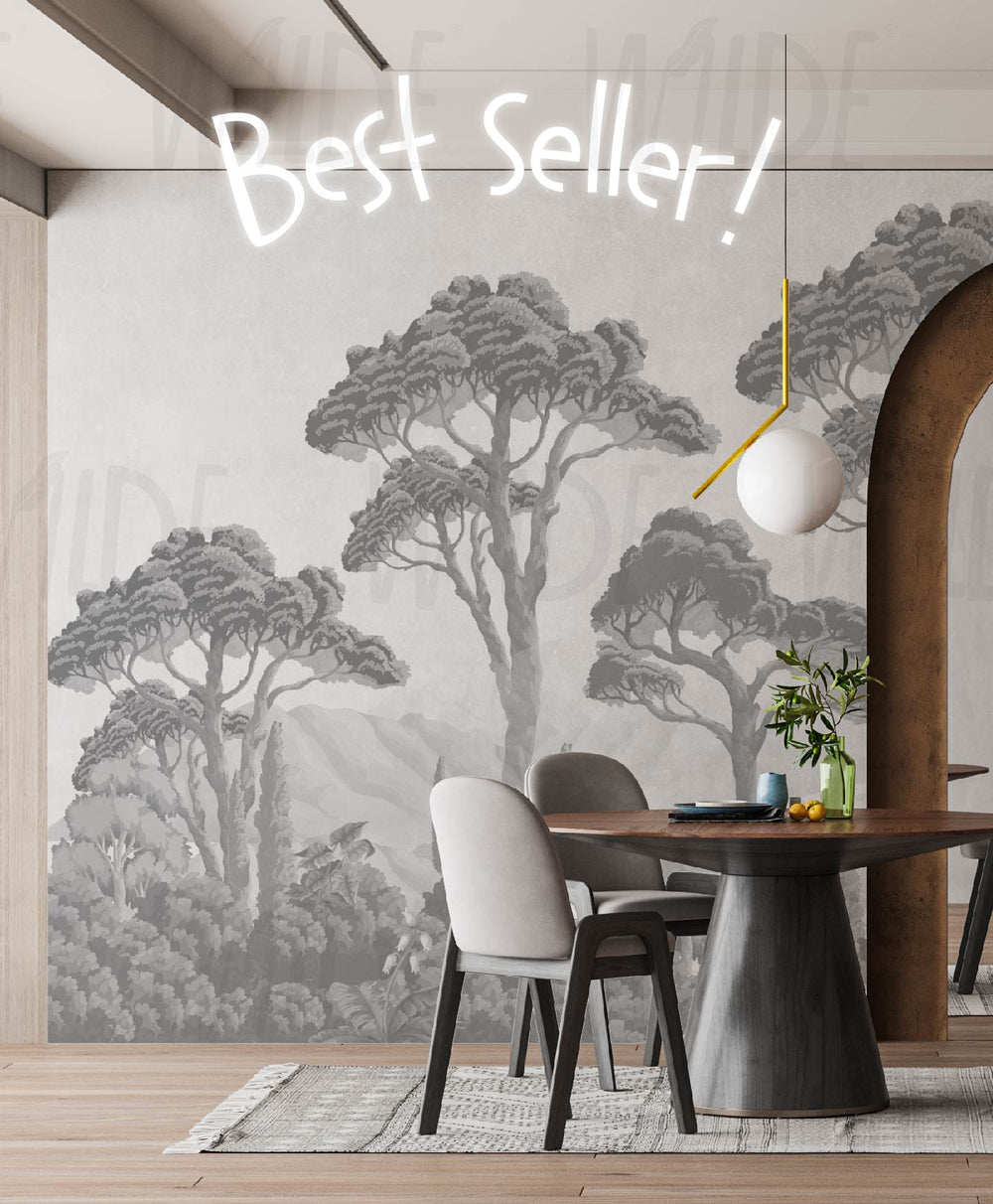 Cyprus Trees, Monochrome Mural – Wilde Pattern Company