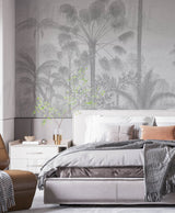 Monochrome Trees, Forest Wallpaper by Wilde Pattern Company