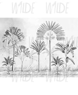 Monochrome Trees, Forest Wallpaper by Wilde Pattern Company