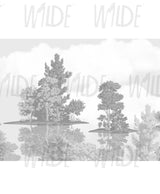 Monochrome Trees, Forest Wallpaper by Wilde Pattern Company