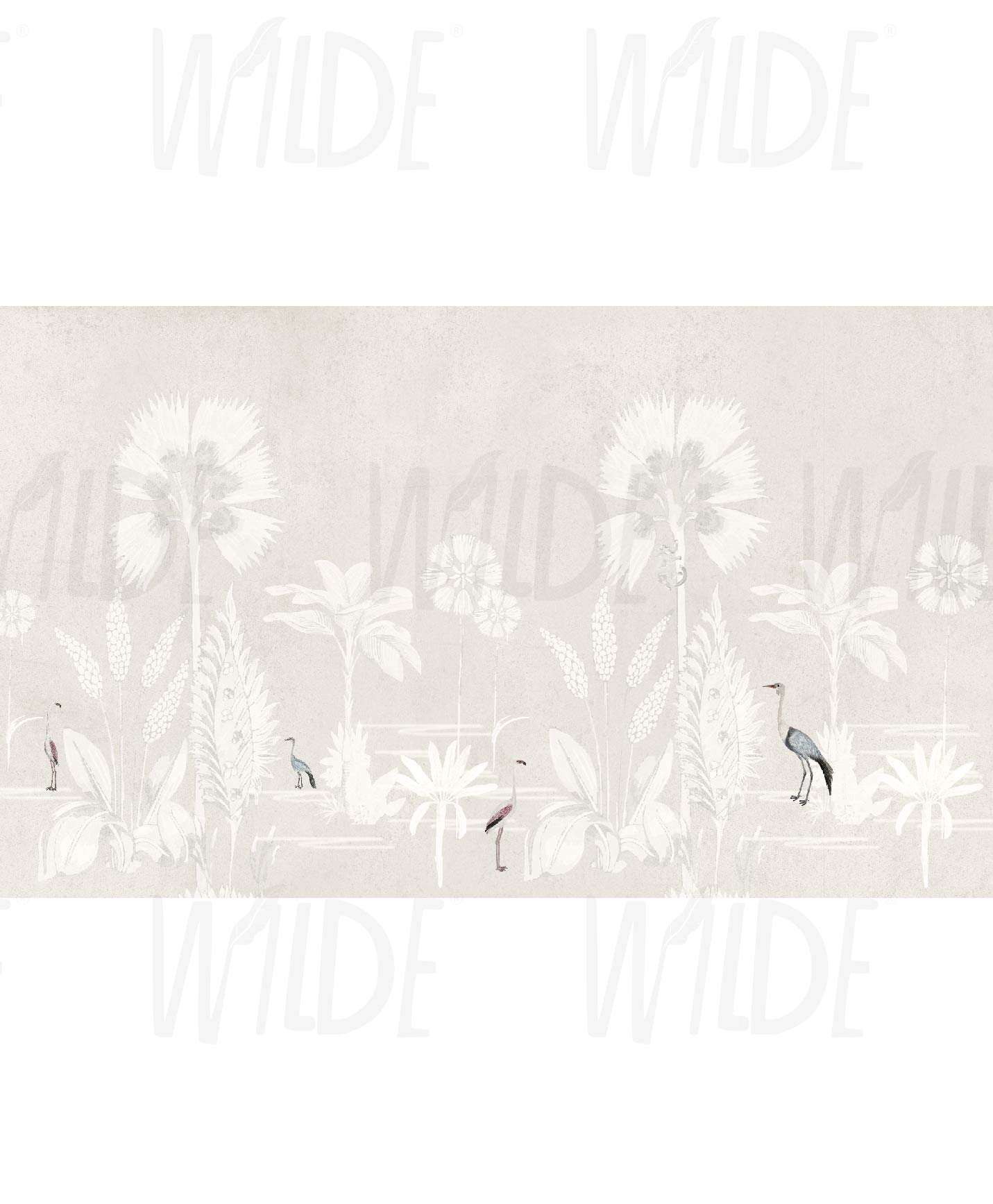 Swamp Rose, Neutral Wallpaper Mural