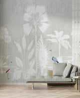 Swamp Rose, Neutral Wallpaper Mural