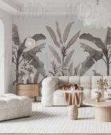 Vintage Birds of Paradise, Neutral Wallpaper Mural