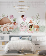 Cute Kids fairy Wallpaper for girls by Wilde Pattern Company