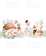 Cute Kids fairy Wallpaper for girls by Wilde Pattern Company