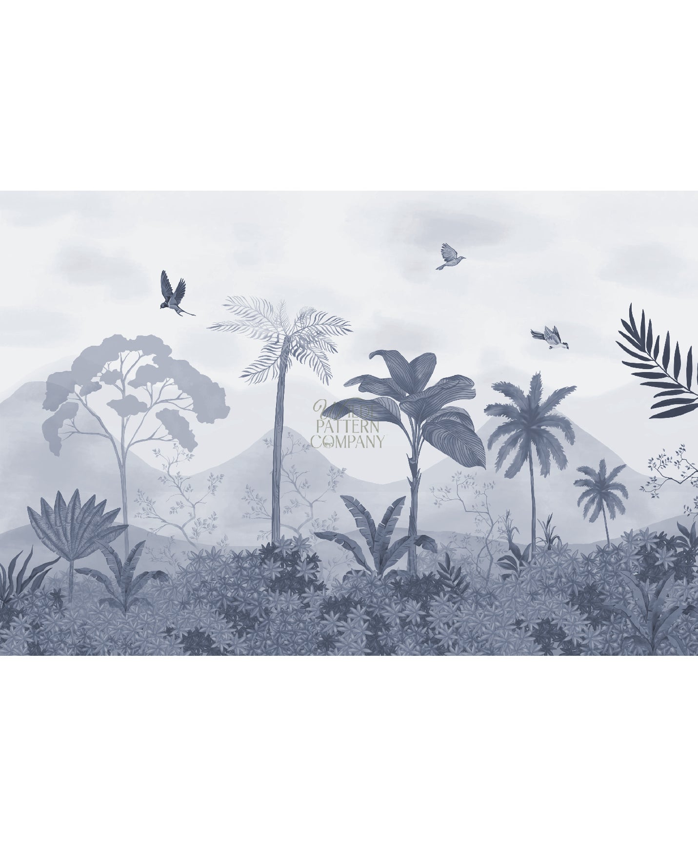 Palm & Mist (Navy Blue)