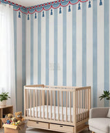 Royal Circus Tassel & Stripe Wallpaper (Blue)