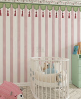 Royal Circus Tassel & Stripe Wallpaper (Pink)