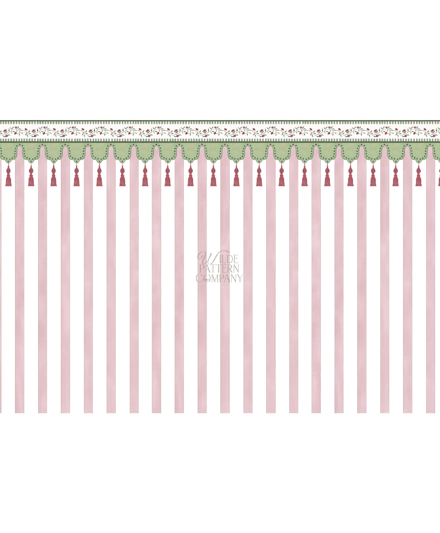 Royal Circus Tassel & Stripe Wallpaper (Pink)