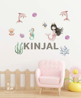 Mermaid & Dolphin - Personalised Decals