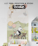 Pedaling Panda, Fabric Wall Stickable Arch