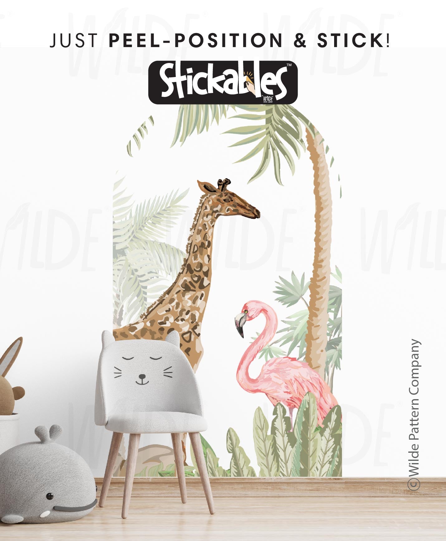 TROPICAL SAFARI KIDS DECAL STICKER