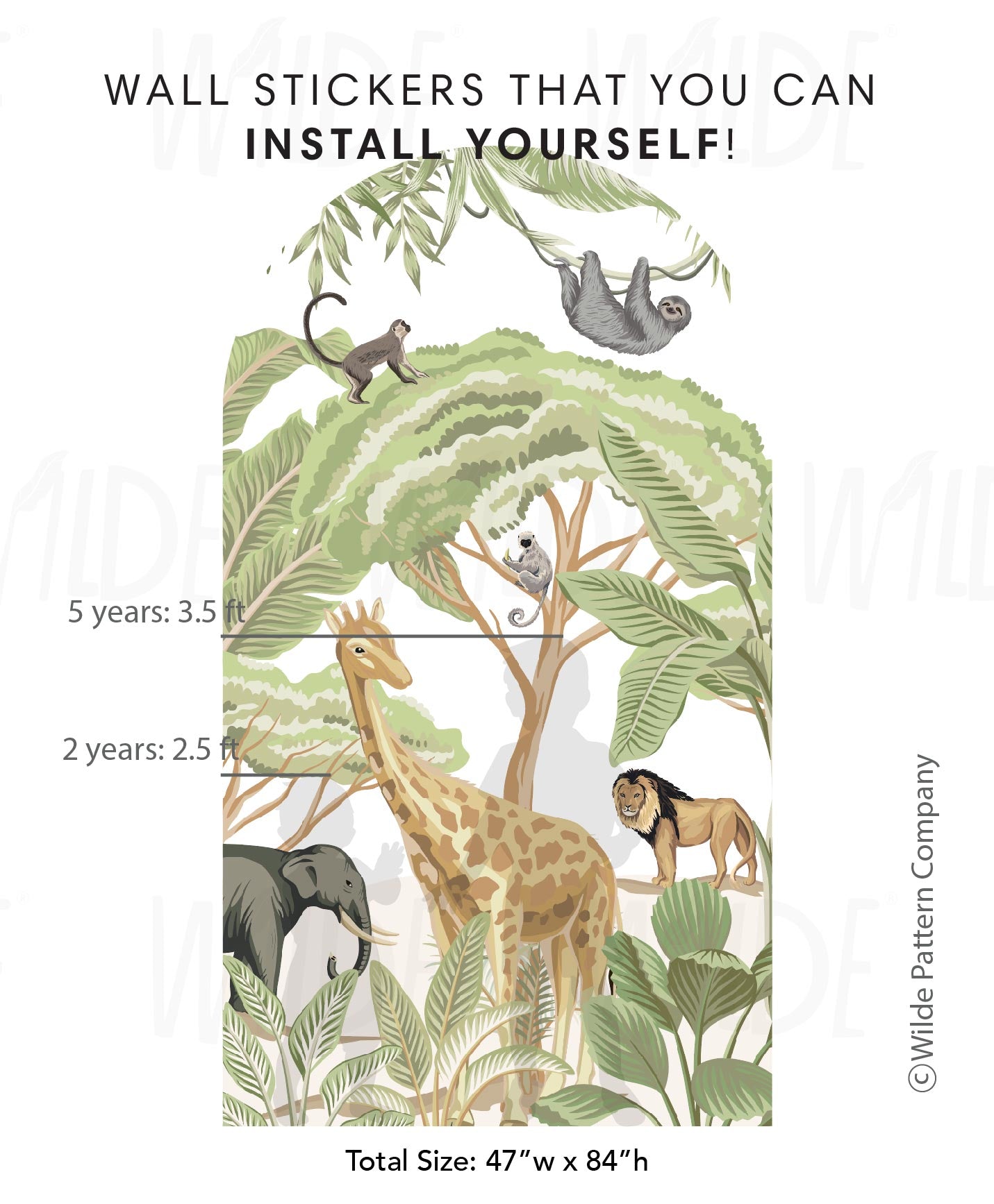 SAFARI THEME DECAL FOR KIDS