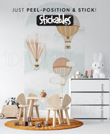 Dreams So High Hot Air Balloon Fabric Wall Stickable Arch