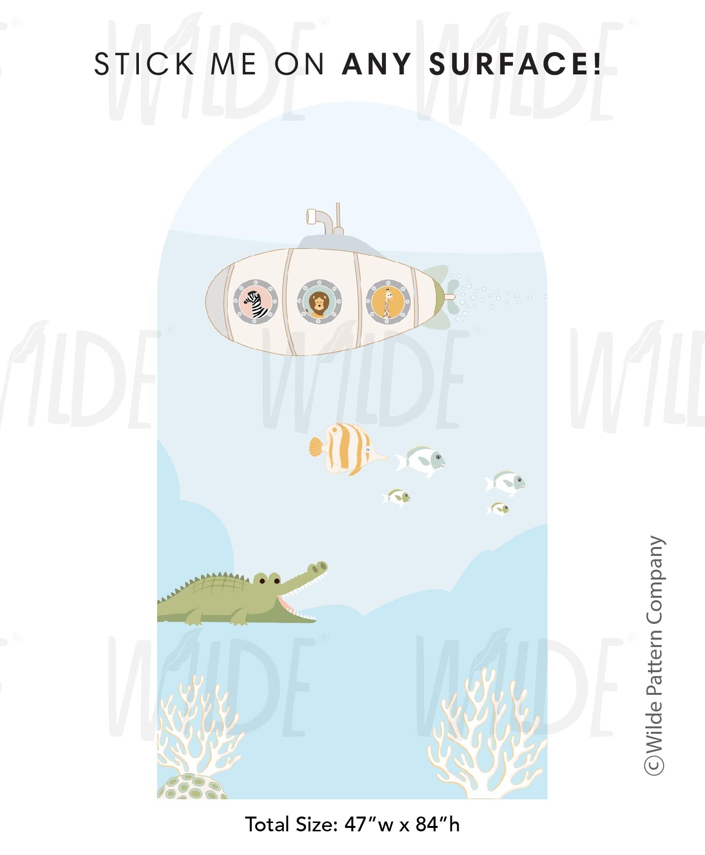 UNDER THE OCEAN SUBMARINE DECAL