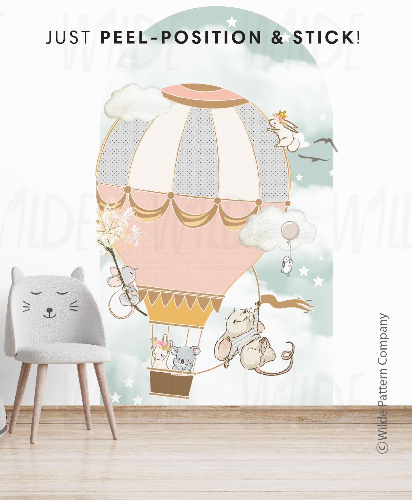 CUTE HOT AIR BALLOON DECAL