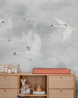 Swan Stories, Dreamy Kids Wallpaper