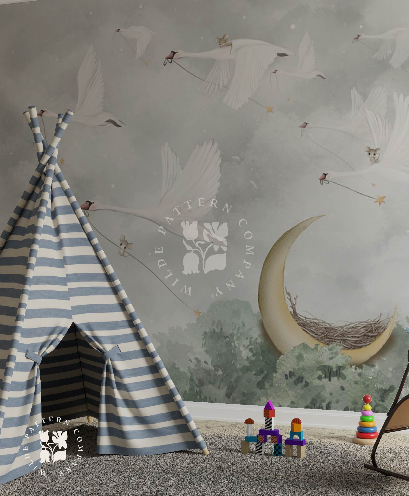 Swan Stories, Dreamy Kids Wallpaper