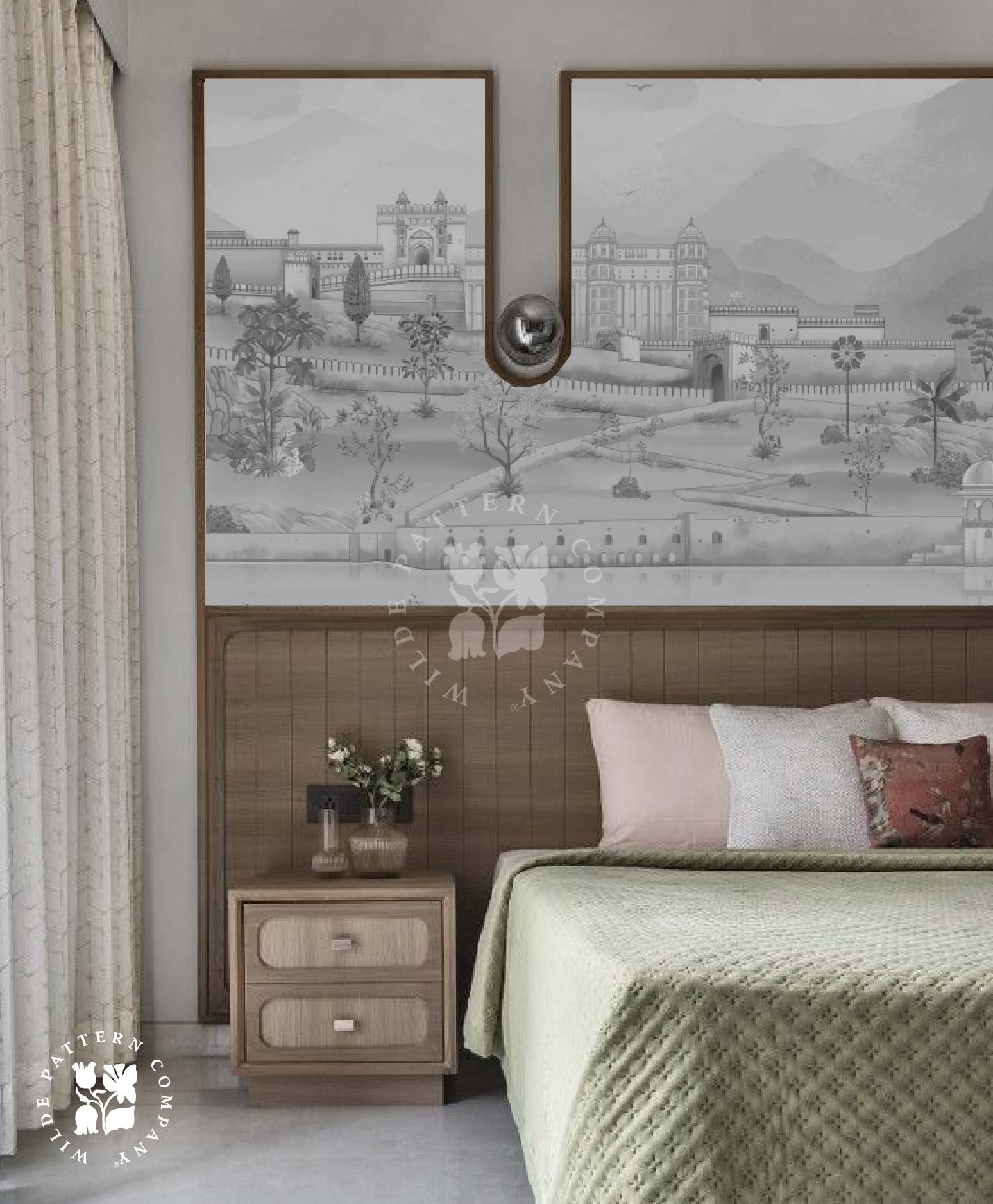 Timeless Amer Mural in Monochrome