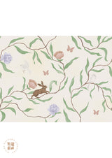 Wonderwood in White, Woodland Kids Wallpaper