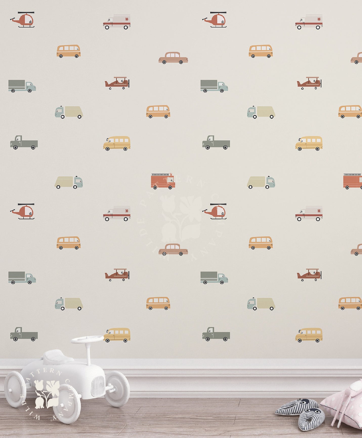 Skyline Shuffle, Kids Car Wallpaper Roll