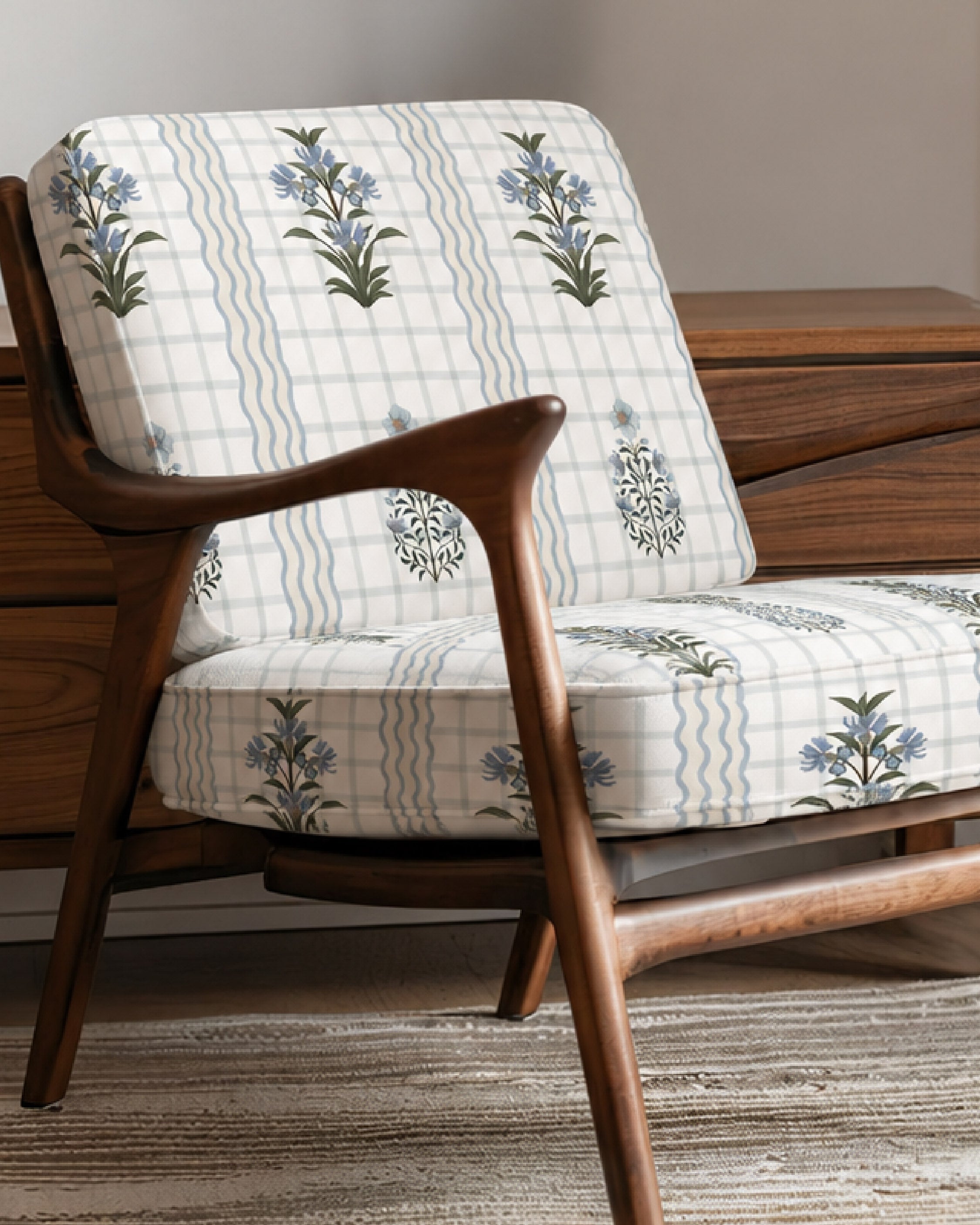 The Indigo Courtyard Fabric