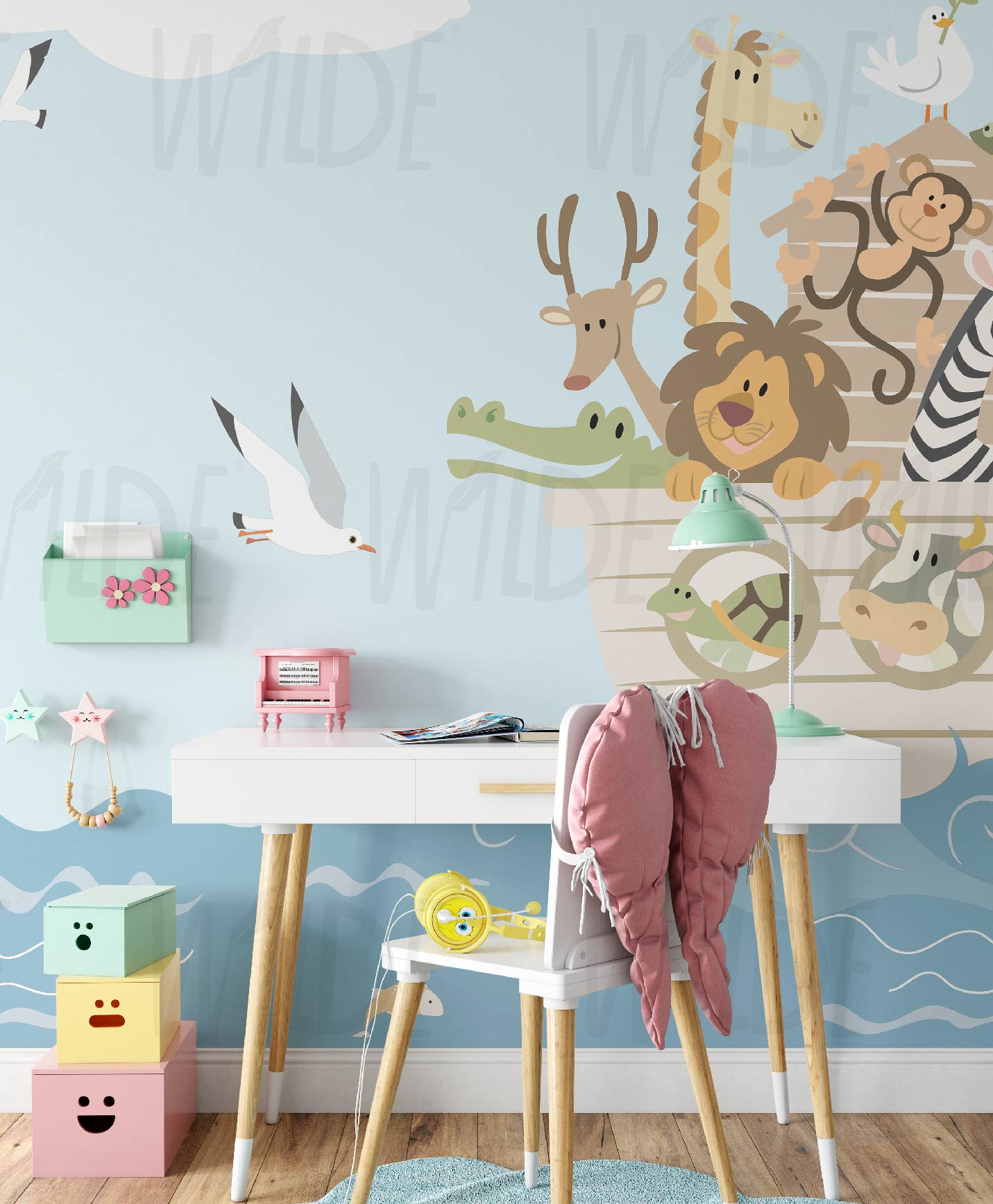 Cute Kids sea theme Wallpaper by Wilde Pattern Company