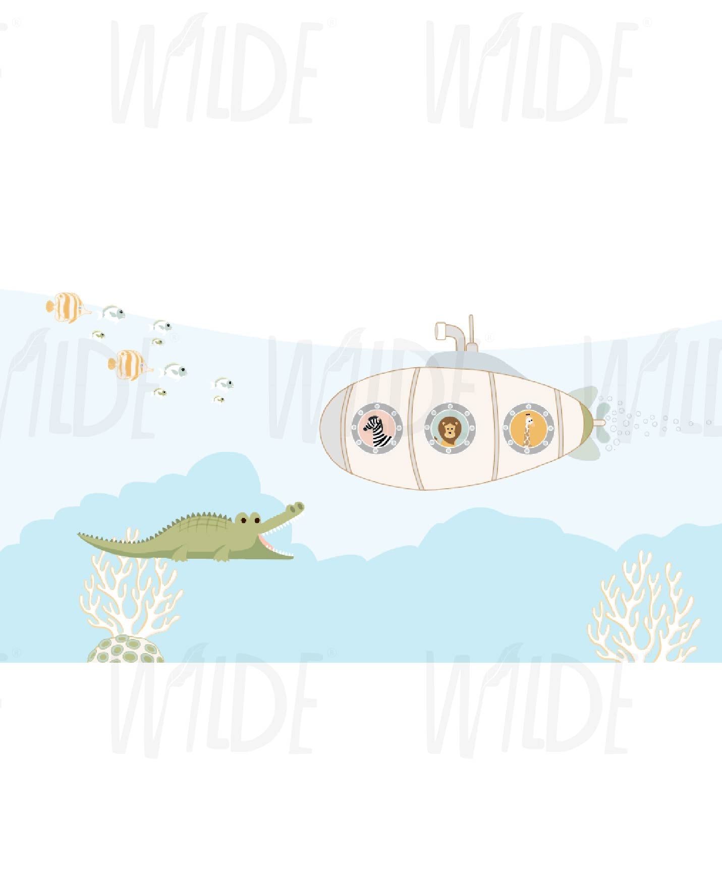 Cute Kids sea theme Wallpaper by Wilde Pattern Company