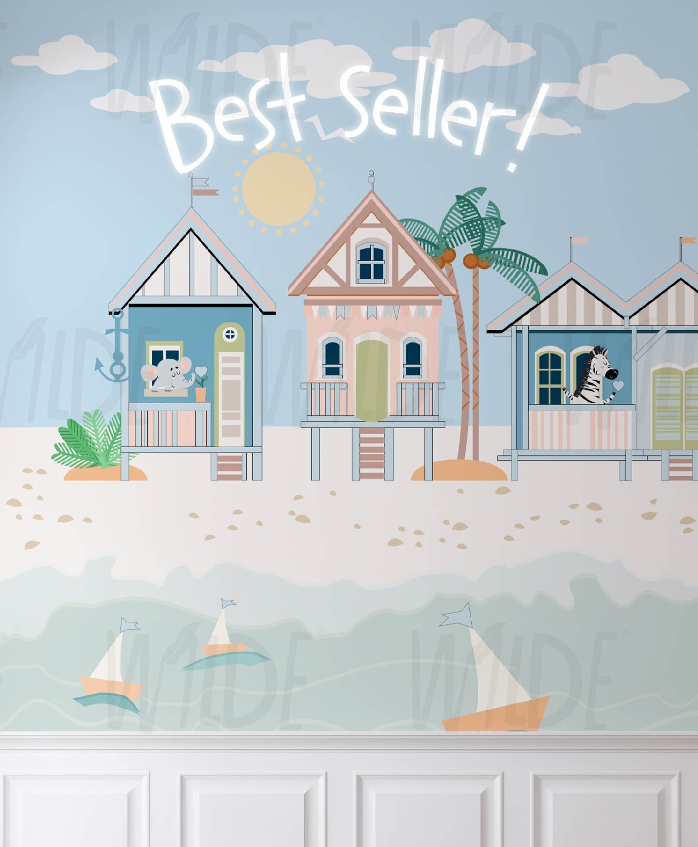 Cute Kids sea theme Wallpaper by Wilde Pattern Company