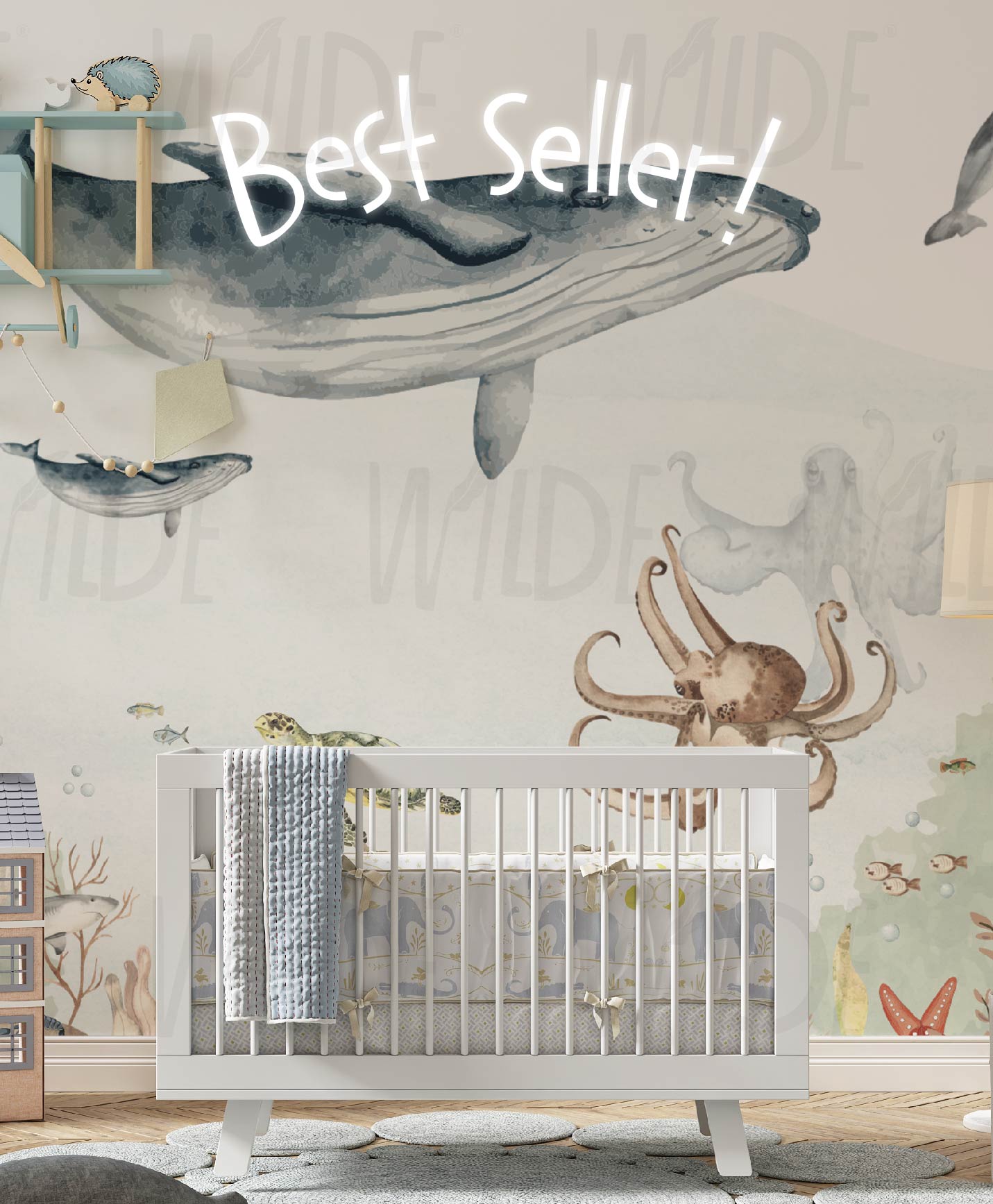 Cute Kids sea theme Wallpaper by Wilde Pattern Company