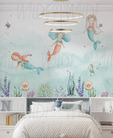 Mermaid & Friends, Sea Life Kids Wallpaper