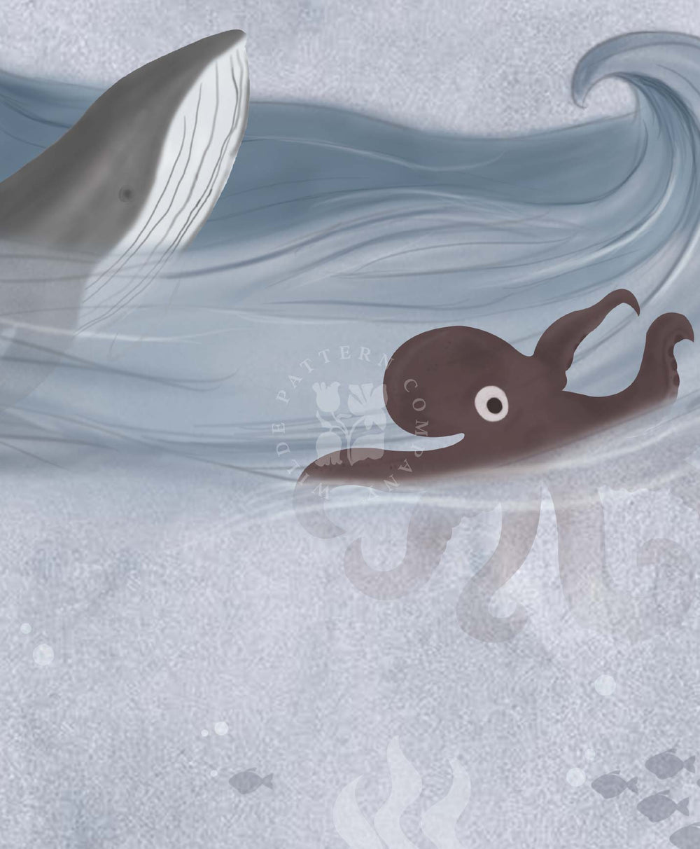 Hello Octopus, Sea Life Kids Wallpaper – Wilde Pattern Company