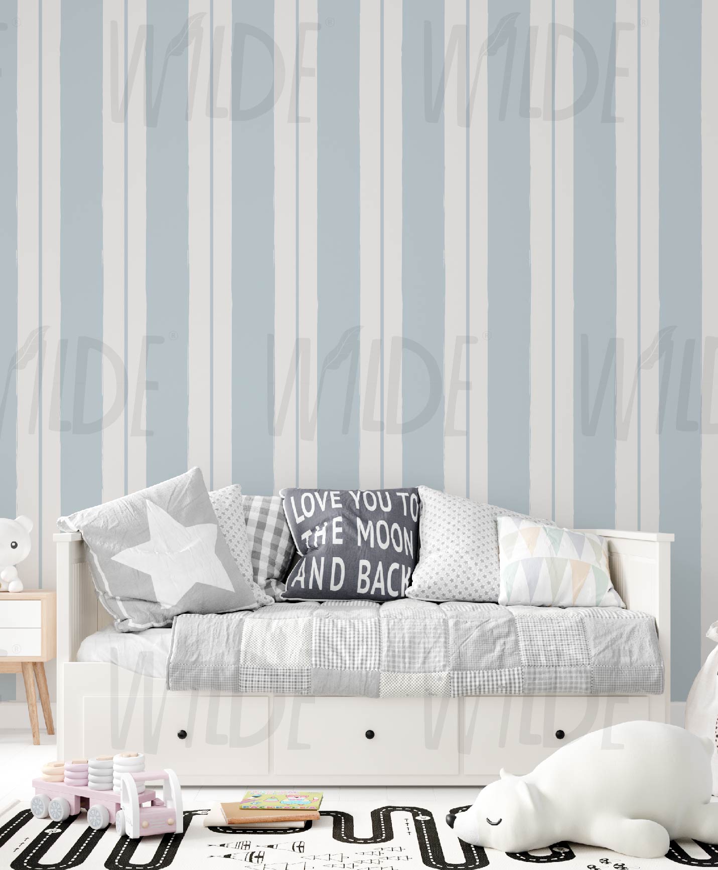 Stripe Wilde Basics Wallpaper by Wilde Pattern Company