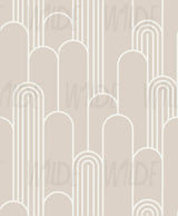 Neutral Art Deco, Wilde Basics Wallpaper by Wilde Pattern Company