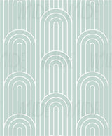 Mint Green Art Deco, Wilde Basics Wallpaper by Wilde Pattern Company