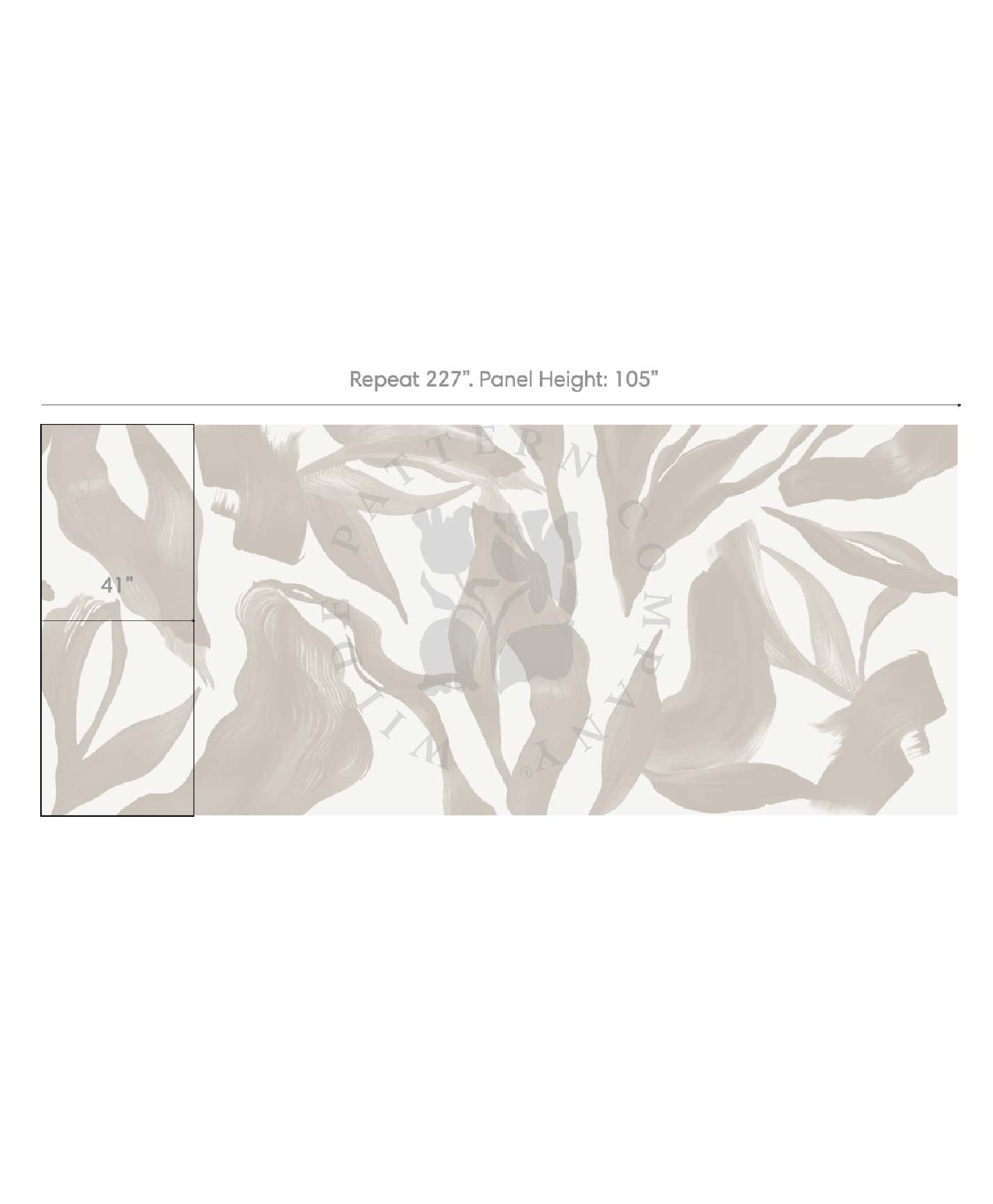 The Petal in Beige Abstract Mural