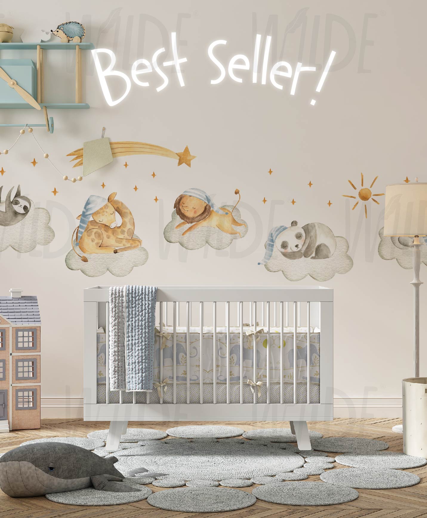 Cute Kids dreamy safari Wallpaper by Wilde Pattern Company