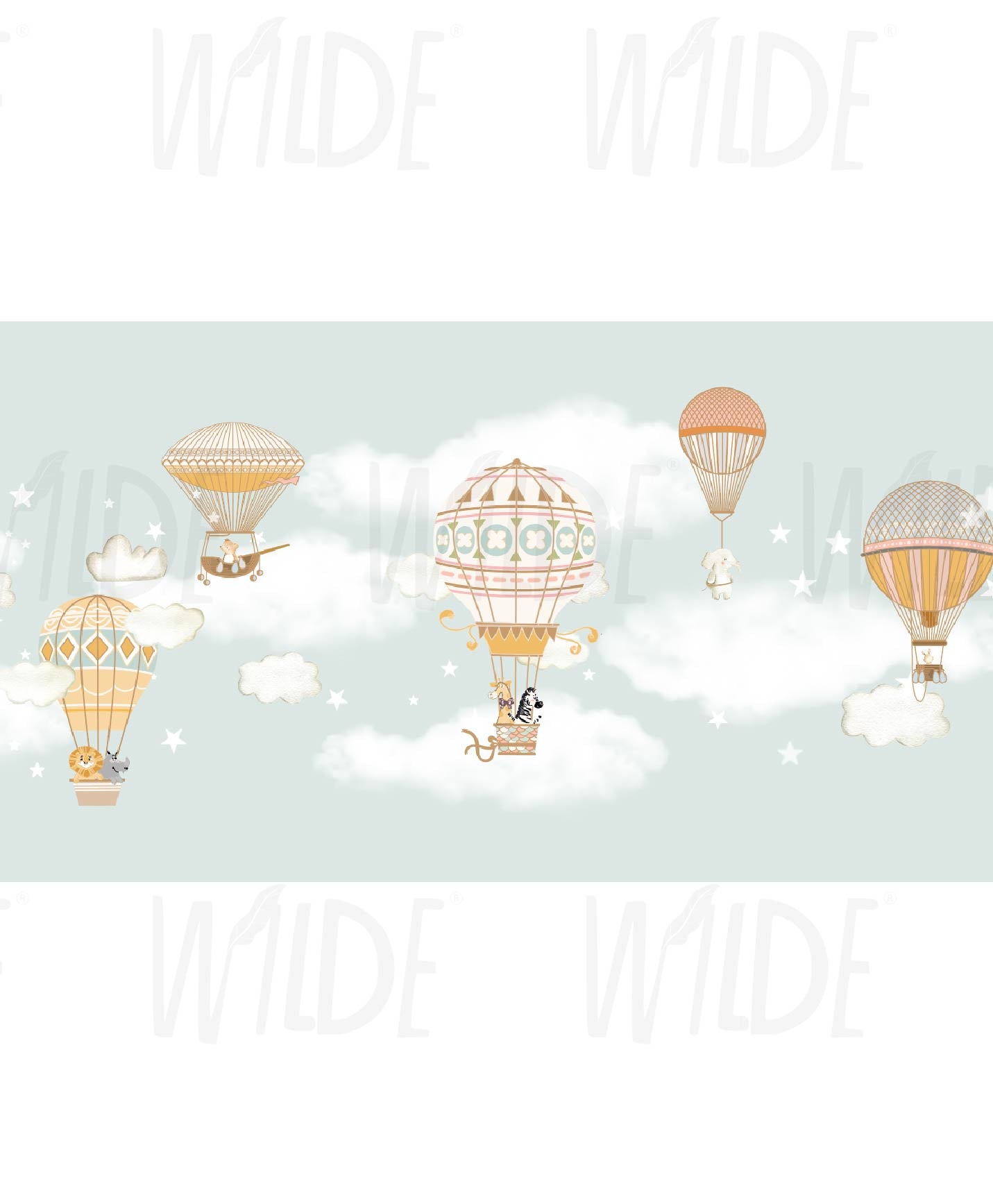 Cute Kids dreamy animals Wallpaper by Wilde Pattern Company