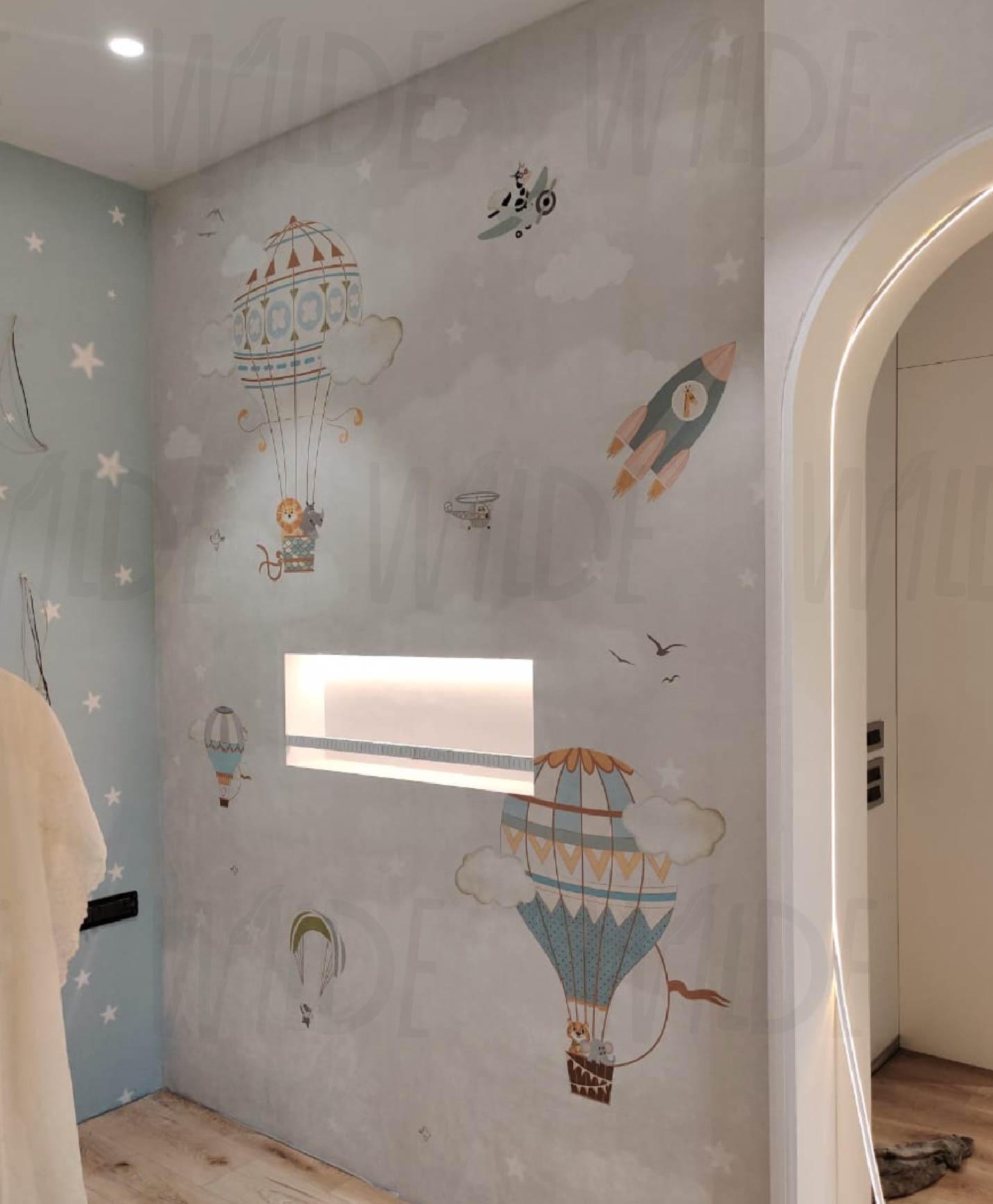 Cute Kids dreamy animals Wallpaper by Wilde Pattern Company