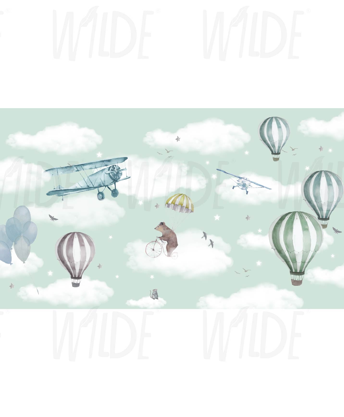 Cute Kids dreamy animals Wallpaper by Wilde Pattern Company