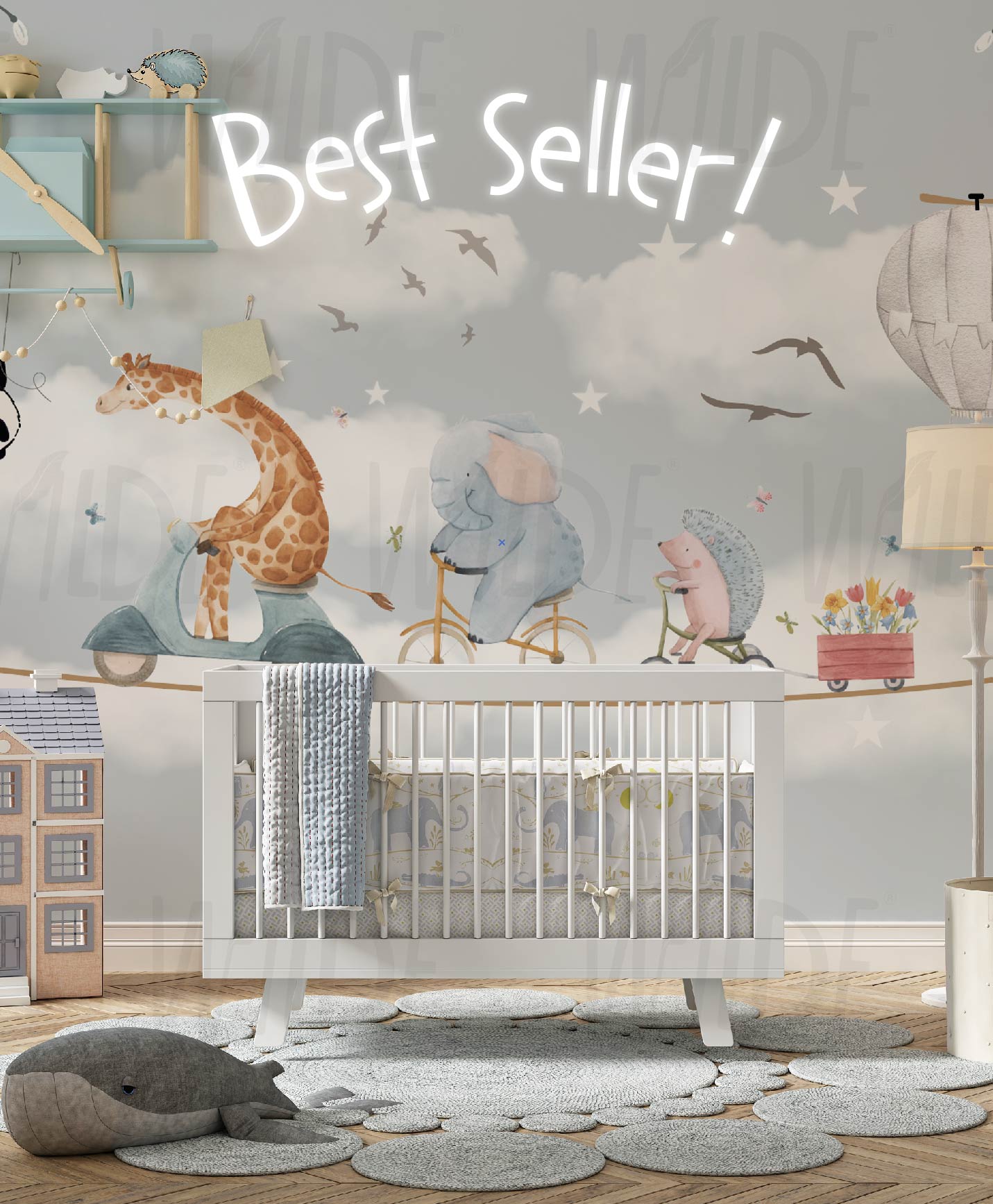 Cute Kids dreamy animals Wallpaper by Wilde Pattern Company