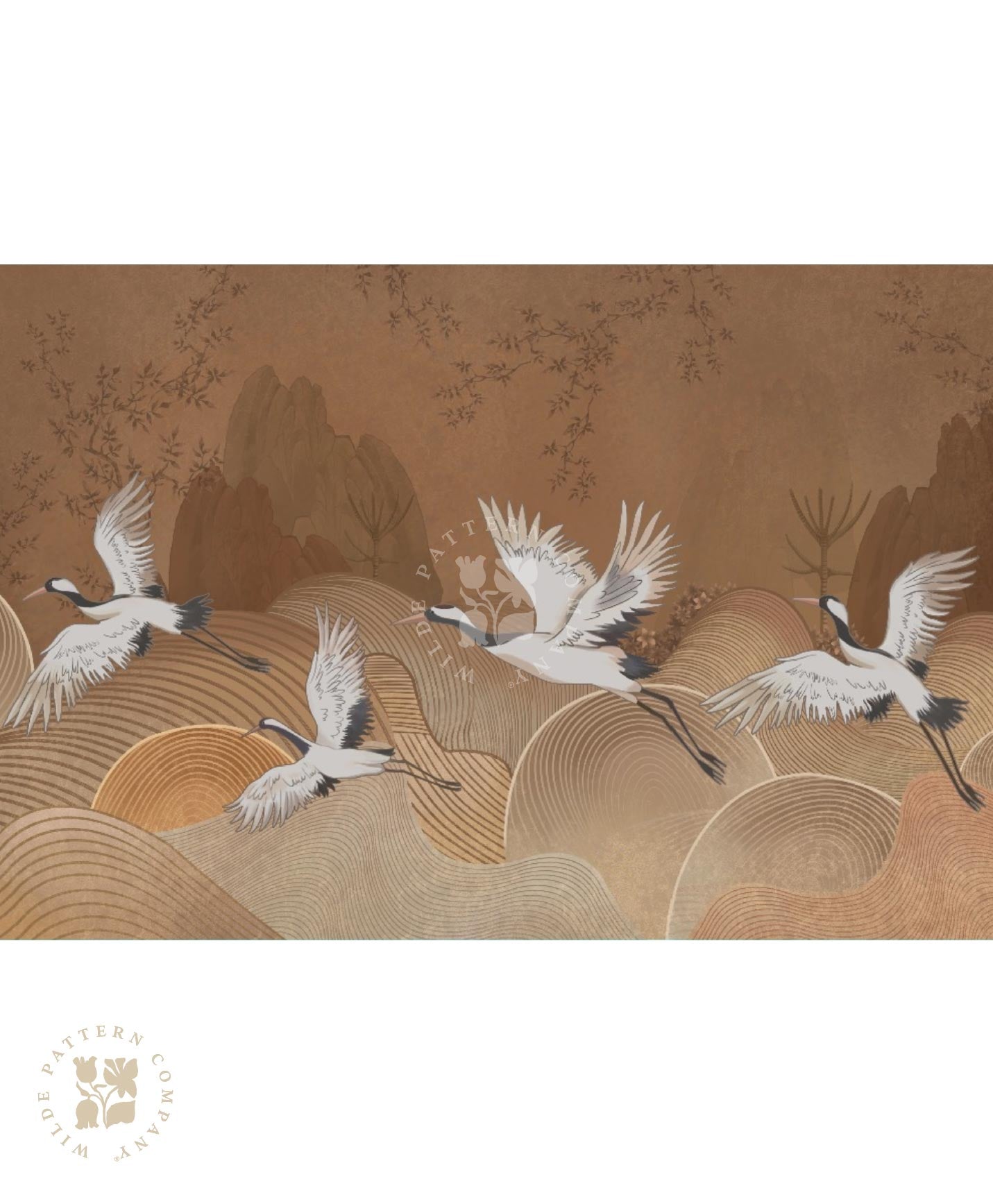 Twilight Migration, Oriental Wallpaper